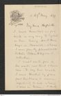 Nachlass Franz Steindachner, Brief von E. Ray Lankester an Franz Steindachner (29.05.1899), Inv.Nr. 290.03, Seite 1